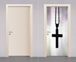 Adesivo Envelopamento Decorativo de Porta Terço Jesus Deus Adesivo Envelopamento Decorativo de Porta Terço Jesus Deus
