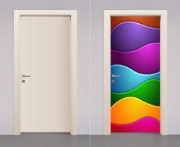 Adesivo Envelopamento Decorativo Para Porta Cores Colorido