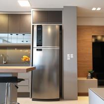 Adesivo Envelopamento Fogão Vinil Prata Tipo Inox Película Autocolante Decorativa Brilho Geladeira