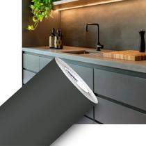 Adesivo Envelopamento Móveis Cozinha Cinza Grafite Fosco 3m - IMPRIMAX