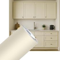 Adesivo Envelopamento Móveis Parede Creme Marfim 0,61x10m