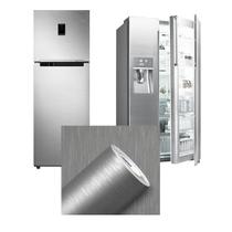 Adesivo Envelopamento Móveis Prata Escovado 1m x 50cm