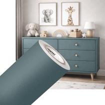 Adesivo Envelopamento Móveis Satin Azul Petróleo 0,61x6m Adesivo Envelopamento Móveis Satin Azul Petróleo 0,61x6m