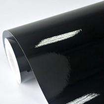 Adesivo Envelopamento Preto Brilho Geladeira Móveis 10m x 1m