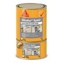 Adesivo Epóxi estrutural Sika dur Cinza 1kg media piso aço ferro argamassa madeira fluidez Adesivo Epóxi estrutural Sika dur Cinza 1kg media piso aço ferro argamassa madeira fluidez