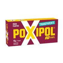 Adesivo epoxi poxipol solda plastica transparente