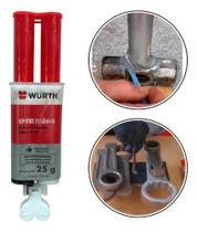 Adesivo Epóxi Titânio Express 25g Wurth Aço Alumínio Ferro Adesivo Epóxi Titânio Express 25g Wurth Aço Alumínio Ferro