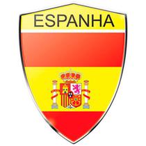 Adesivo Escudo Espanha C moldura Cromada 5x49x62 Mm Universal Nk-1306056 Adesivo Escudo Espanha C moldura Cromada 5x49x62 Mm Universal Nk-1306056