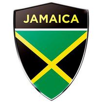 Adesivo Escudo Jamaica C moldura Cromada 5x49x59 Mm Universal Nk-1306053