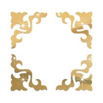 Adesivo Espelho 3D Acrílico Autoadesivo Dourado E Prateado Para Decoração De Móveis E Cantos De