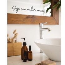 Adesivo Espelho Banheiro Frase Motivacional Cola Fácil