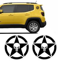 Adesivo Estrela Militar Caveira Universal Kit Preto Adesivo Estrela Militar Caveira Universal Kit Preto