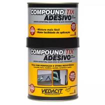 Adesivo Estrutural Epoxi Compound Tix Alta Visco 1kg Vedacit