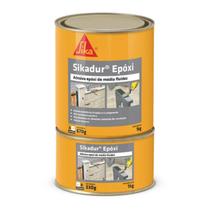Adesivo Estrutural Sikadur Epóxi Média Fluidez CiNZA 1Kg Concreto, Argamassa, Cimentoamianto, Madeira, Cerâmica, Mármore, Epóxi e Aço.