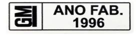 Adesivo Etiqueta Ano Fabricação GM Chevrolet 95-24 2013 Adesivo Etiqueta Ano Fabricação GM Chevrolet 95-24 2013