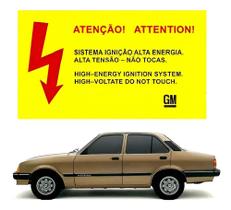 Adesivo Etiqueta Atenção Ignição Compatível Opala/Chevette