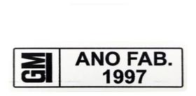 Adesivo Etiqueta Plaqueta Ano Fabricação Chevrolet Gm 1997 Adesivo Etiqueta Plaqueta Ano Fabricação Chevrolet Gm 1997