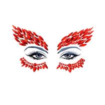 Adesivo facial de cristal Neva Nude Red Wing Devil à prova d'água Adesivo facial de cristal Neva Nude Red Wing Devil à prova d'água