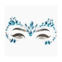 Adesivo Facial Strass Carnaval Brilho 3D Adesivo Facial Strass Carnaval Brilho 3D