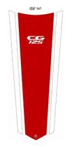 Adesivo Faixa Gravata Cg 125 Resinado - Vermelho E Branco