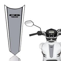 Adesivo Faixa Gravata Tanque Moto Cg 125/150/160 Titan Fan Start Cinza Branco