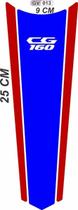 Adesivo Faixa ( Gravata ) Titan Cg 160 Resinado - Verm/azul
