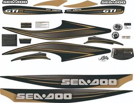 Adesivo Faixa Jet Ski Seadoo Gti Se 155 2009 Dourado E Preto