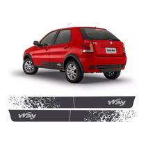 Adesivo Faixa Lateral Fiat Palio Way 2015 2016 Grafite