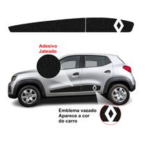 Adesivo Faixa Lateral Renault Kwid Com Emblema Vazado Adesivo Faixa Lateral Renault Kwid Com Emblema Vazado