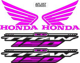 Adesivo Faixa Lateral Resinado Moto Cg Titan 150 Todas Cores