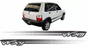Adesivo Faixa Lateral Uno Way 2009 , 2010, 2011, 2012 Cinza Adesivo Faixa Lateral Uno Way 2009 , 2010, 2011, 2012 Cinza