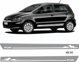 Adesivo Faixa Lateral Volkswagen Fox 2012 Portas Cinza