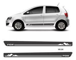 Adesivo Faixa Lateral Volkswagen Fox 2012 Portas Grafite