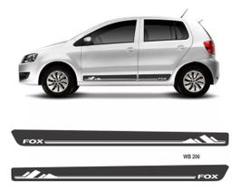 Adesivo Faixa Lateral Volkswagen Fox 2012 Portas Grafite - Resitank