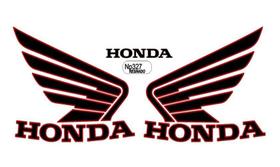 Adesivo Faixa Relevo 3d Asa Honda Cb 300 Preto/verm Resinado