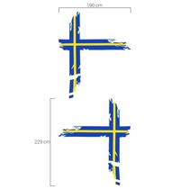 Adesivo faixa volvo suecia (azul/amarela) (s/ resina)