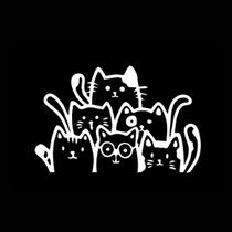 Adesivo Familia de Gatos Automotivo e Decorativo. Adesivo Familia de Gatos Automotivo e Decorativo.