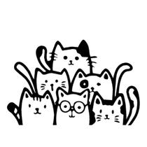 Adesivo Familia de Gatos Automotivo e Decorativo. Adesivo Familia de Gatos Automotivo e Decorativo.