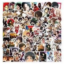 Adesivo Fanforty Attack on Titan PVC impermeável 100 unidades