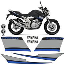 Adesivo Fazer 250 2014 Faixa Tanque Moto Preta + Logo Yamaha