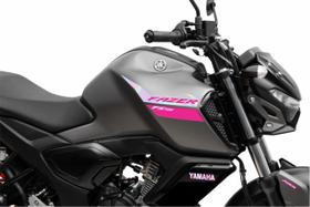 Adesivo Fazer Fz15 2024 Adesivo Holográfico Rosa Friso