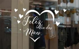 Adesivo Feliz dia das mães Decoração de Lojas e Vitrine Adesivo Feliz dia das mães Decoração de Lojas e Vitrine