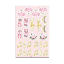 Adesivo Festa Bailarina. Pacote com 52 unidades