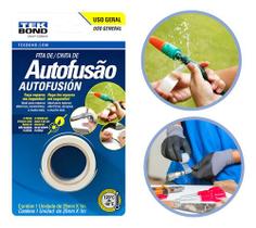 Adesivo Fita Autofusão Tekbond 25mm X 1m Prova D'água Transp Transparente