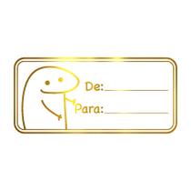 Adesivo "Flork De/Para" - Ref.2081 - Hot Stamping - Dourado - 50 unidades - Stickr - Rizzo