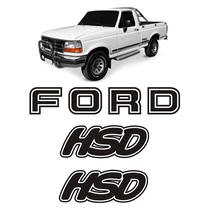 Adesivo Ford Hsd F-1000 1993 1994 1995 Preto Modelo Original