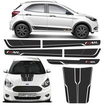 Adesivo Ford Ka Trail Kit Faixa Adesivo Do Capô 2018 Preto