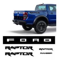 Adesivo Ford Ranger Raptor + Faixa Tampa Ford Preto