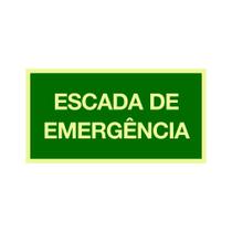 Adesivo Fotoluminescente Sinalização Rota De Fuga 20x10,5cm Adesivo Fotoluminescente Sinalização Rota De Fuga 20x10,5cm