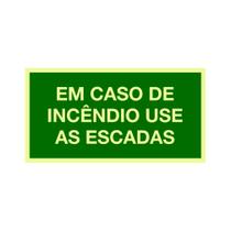 Adesivo Fotoluminescente Sinalização Rota De Fuga 20x10,5cm Adesivo Fotoluminescente Sinalização Rota De Fuga 20x10,5cm